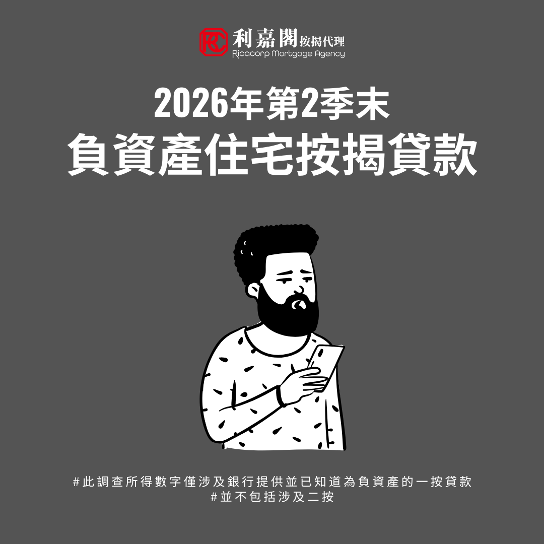 Residential mortgage loans in negative equity: End of June 2026 7 2026年第2季末 負資產住宅按揭貸款